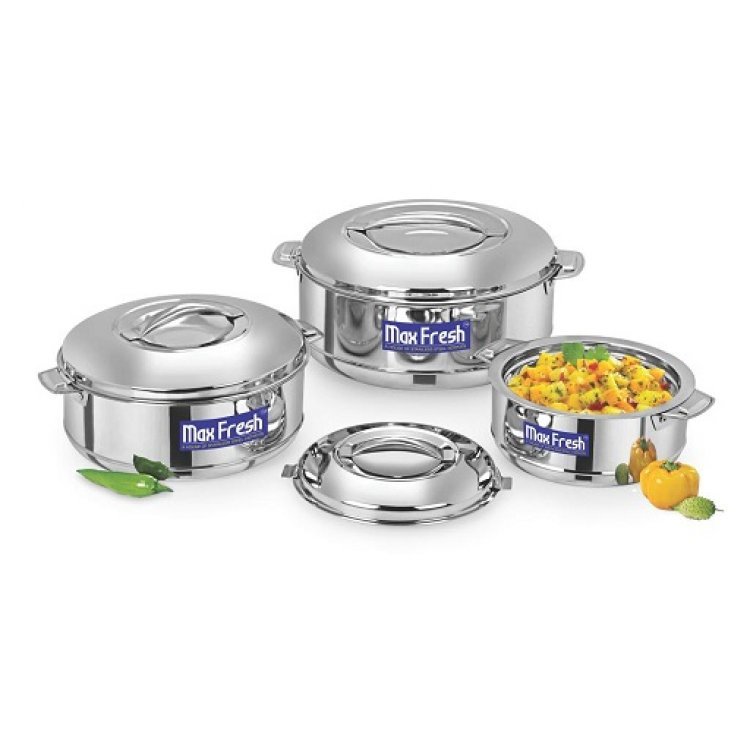 Maxfresh Stainless Steel Hotpots – Store your food warm for hours.