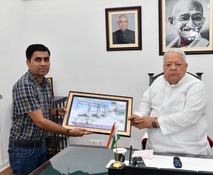 Yogesh Joshi, the Director of Rapid Organic meets Rajasthan Governor Kalraj Mishra, gets appreciation for his work