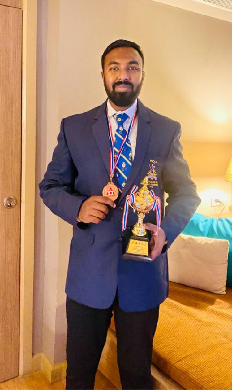 The Indian Embassy in Thailand hosted and honored Mr. Sudeep Manwatkar to celebrate his Bronze Medal Victory in the 13th Thailand Open Woodball Championship 2022