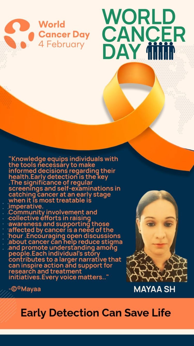 On World Cancer Day Mayaa SH Talks On Her Reason to Donations and Raising Awareness for Cancer...