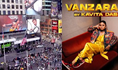 Gujarati Song 'Vanzara' by Kavita Das Goes Viral, graces the iconic Times Square billboard in New York