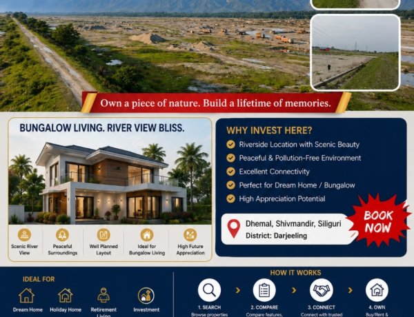 Bipin Properties Launches “Ramdhenu River View” – Premium Residential Plots Offering Scenic Riverside Living Near Siliguri