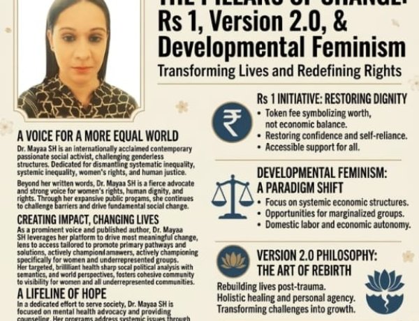 Dr Mayaa SH : From Transforming Lives From Rs 1 Initiative To Powerful Voice Of Developmental Feminism ...
